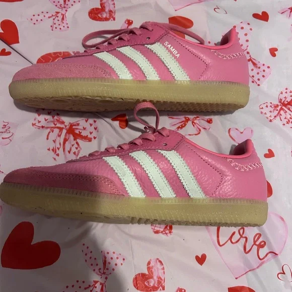 Adidas Samba Pink and White Sneakers